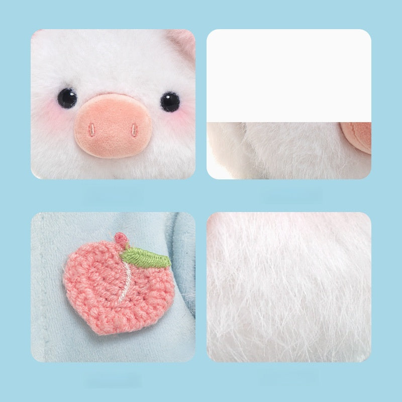 White Peach Pig Plush Toy - Super Soft Kawaii Stuffed Animal, Cute Hugging Pillow for Girls & Kids