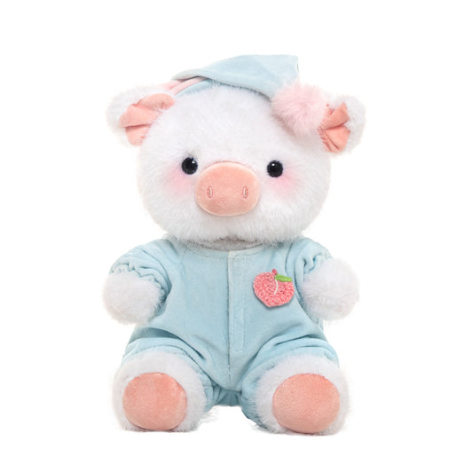 White Peach Pig Plush Toy - Super Soft Kawaii Stuffed Animal, Cute Hugging Pillow for Girls & Kids