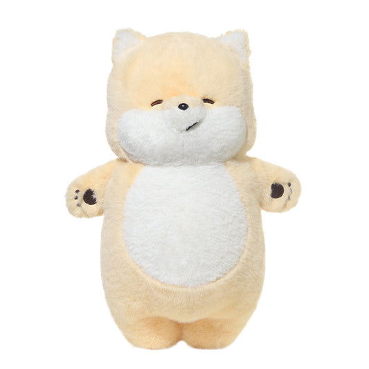 Lazy Shiba Inu Plush Toy - Ultra-Soft Stuffed Dog Pillow, Cute Kawaii Sleeping Puppy Doll for Girls & Adults