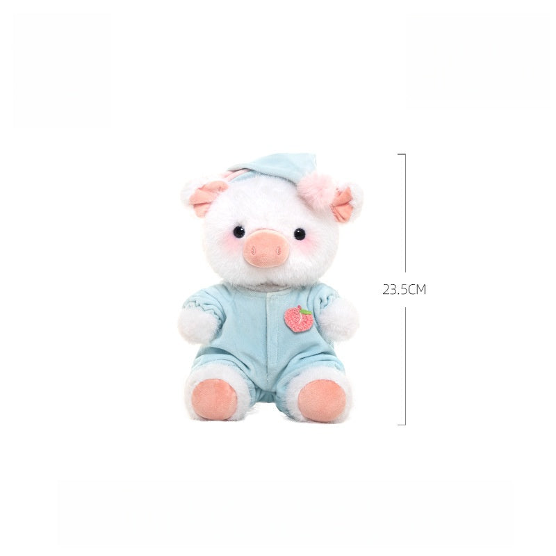White Peach Pig Plush Toy - Super Soft Kawaii Stuffed Animal, Cute Hugging Pillow for Girls & Kids