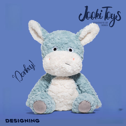 Chinese Style Stubborn Donkey Plush Toy - Cute & Funny Stuffed Animal Pillow for Girls, Soft Hugging Doll for Sleep & Decor (12 inches)